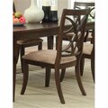 Home Elegance Keegan Side Chair in Rich Brown Cherry, 2PK 2546S